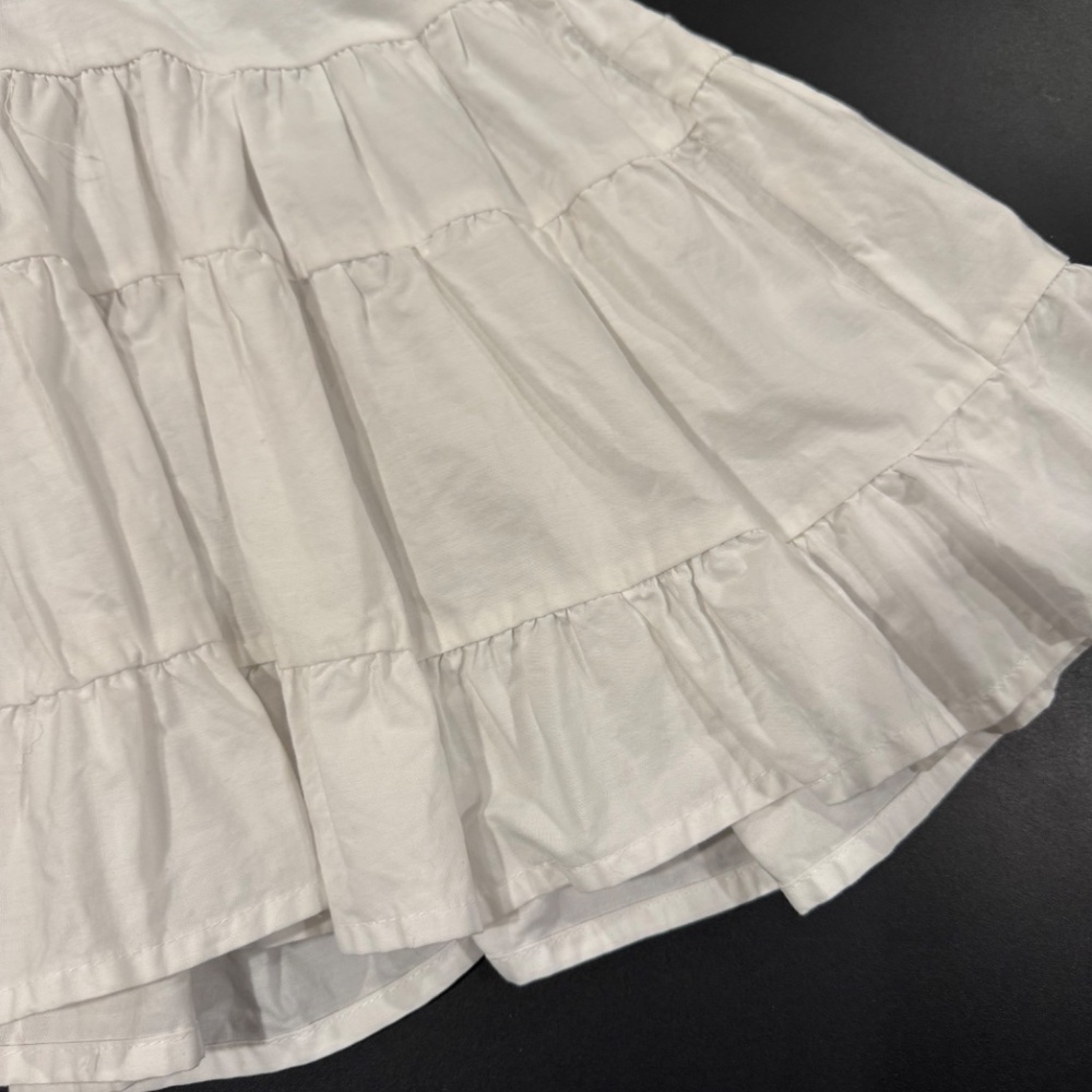 Zara White Ruffle Swing Top~Size Med. - Picture 3 of 3